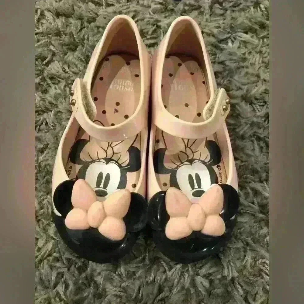 Mini Melissa Minnie with Bow Ballerina Shoes Sz 10